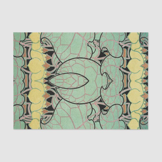 Papier Mousseline Motif #10 de Nouveau d'art (Recto)