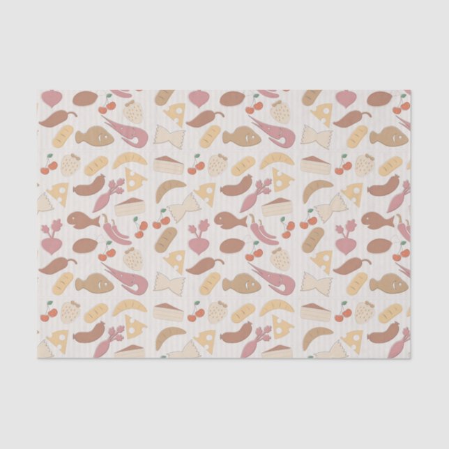 Papier Mousseline Motif 2 de nourriture (Recto)