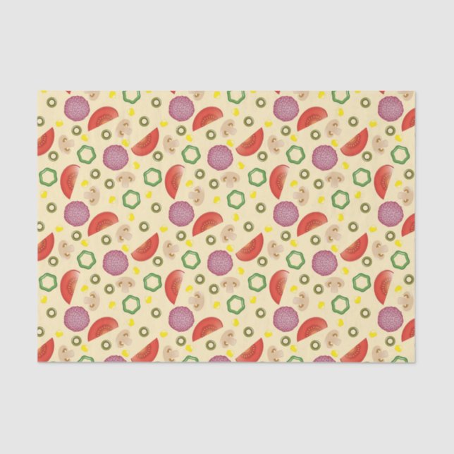 Papier Mousseline Motif 2 de pizza (Recto)