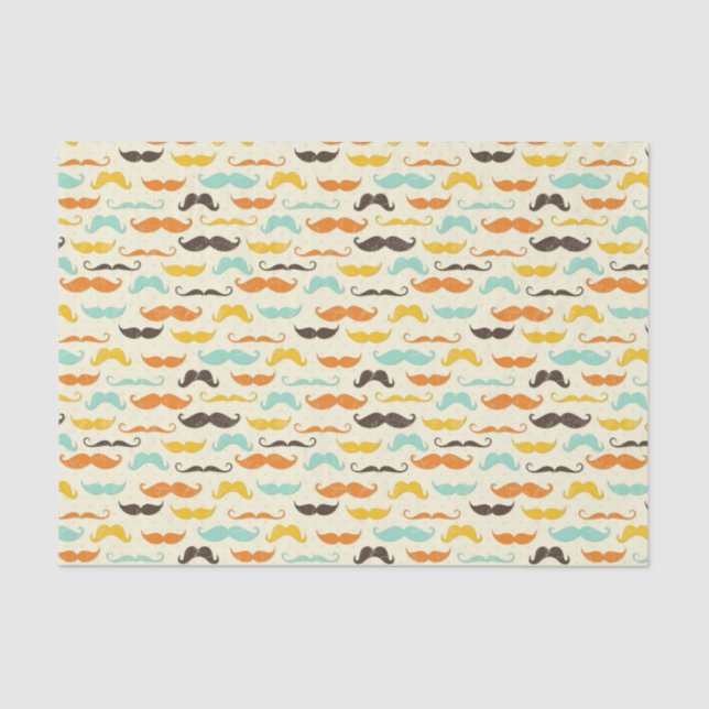 Papier Mousseline Motif 3 de moustache (Recto)