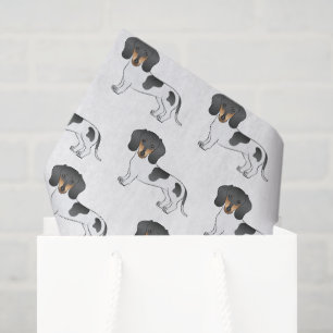 Papier Mousseline Motif à cheveux courts pour chien noir et tan