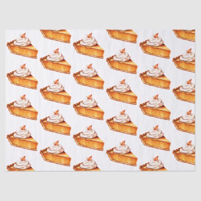 Papier Mousseline Motif à Citrouille à  d'aquarelle (Recto)