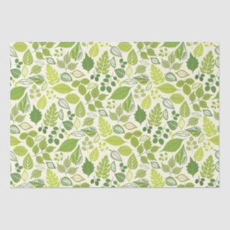 Papier Mousseline Motif à feuilles vertes