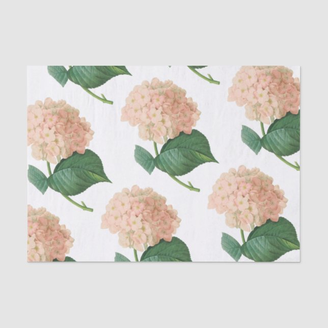 Papier Mousseline Motif à fleurs Hydrangea (Recto)