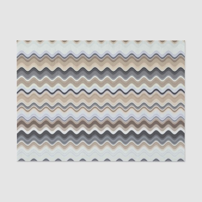 Papier Mousseline Motif à ligne ondulée (Recto)