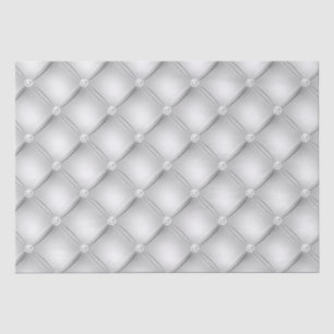 Papier Mousseline Motif à losanges capitonné blanc de luxe