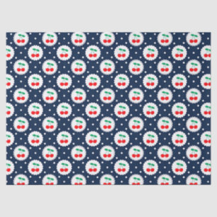 Papier Mousseline Motif à points cerise – Cadeau et décoration de fr