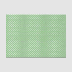 Papier Mousseline Motif à points Polka vert