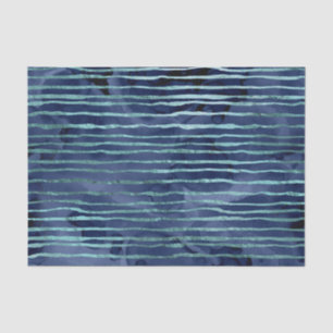 Papier Mousseline Motif à rayures bleues