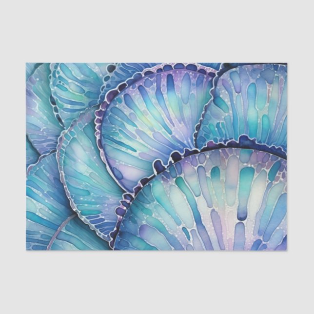 Papier Mousseline Motif Abstrait Abalone Shell (Recto)