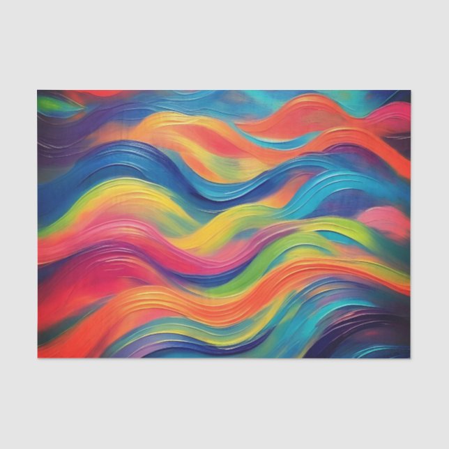 Papier Mousseline Motif Abstrait Bright Bright (Recto)
