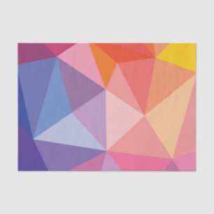 Papier Mousseline Motif abstrait coloré de triangle