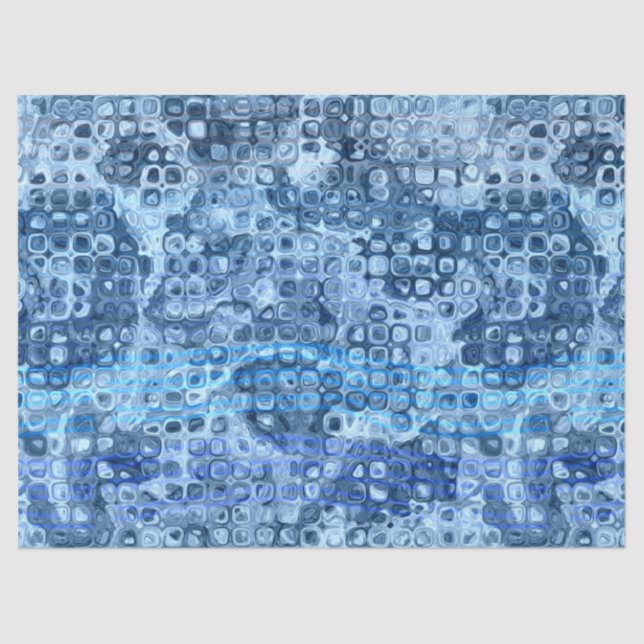 Papier Mousseline Motif abstrait d'eau bleue océanique (Recto)