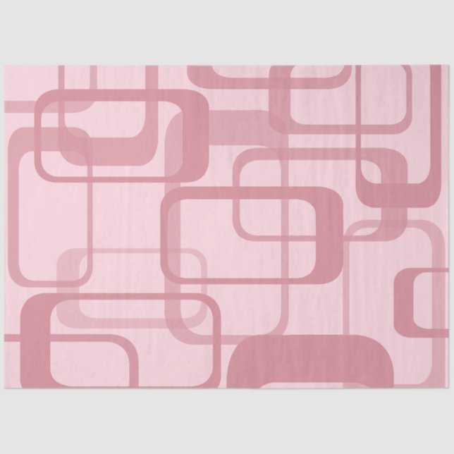 Papier Mousseline Motif Abstrait des années 70 de Pink Retro 60 (Recto)