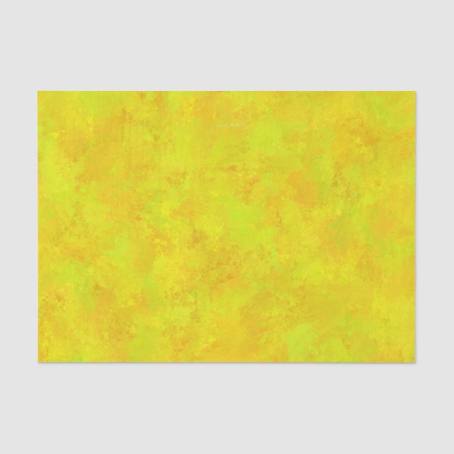 Papier Mousseline Motif Abstrait jaune orange (Recto)