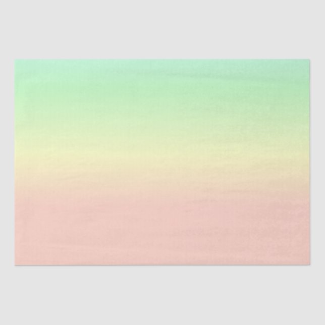 Papier Mousseline Motif Abstrait Pastel Ombre Rainbow (Recto)