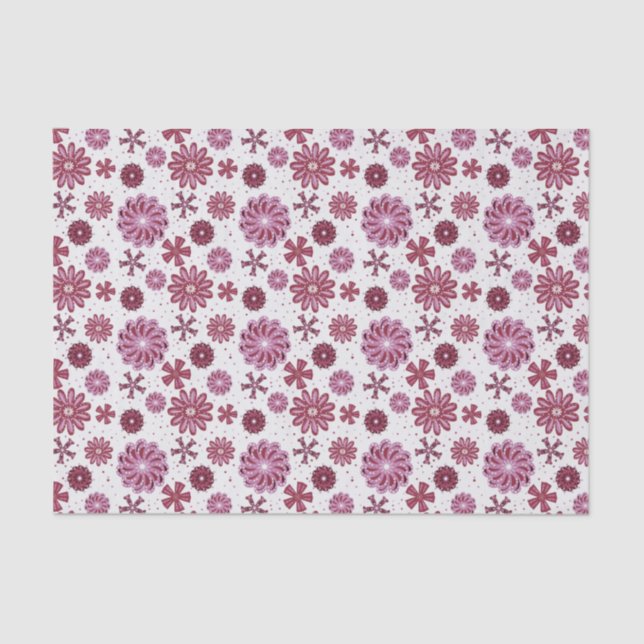 Papier Mousseline Motif Abstrait Pastel Purple (Recto)