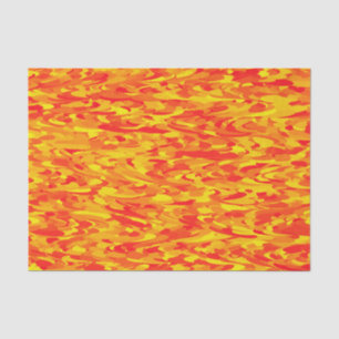 Papier Mousseline Motif Abstrait rouge orange jaune