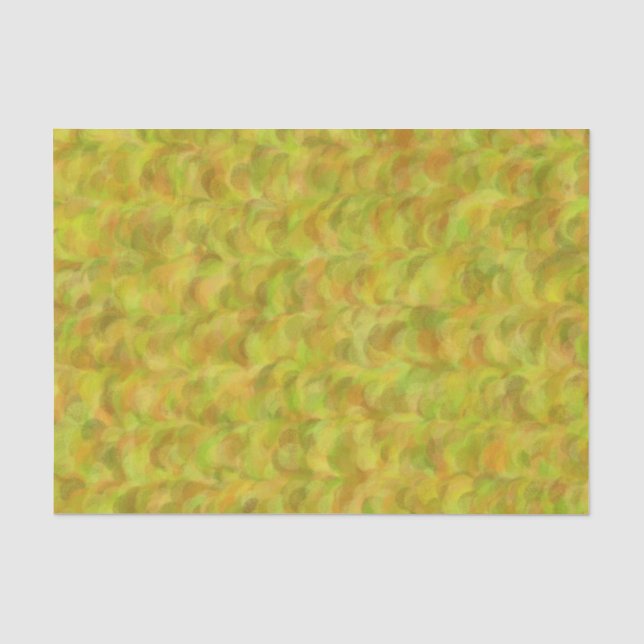 Papier Mousseline Motif abstrait sans couture vert jaune (Recto)