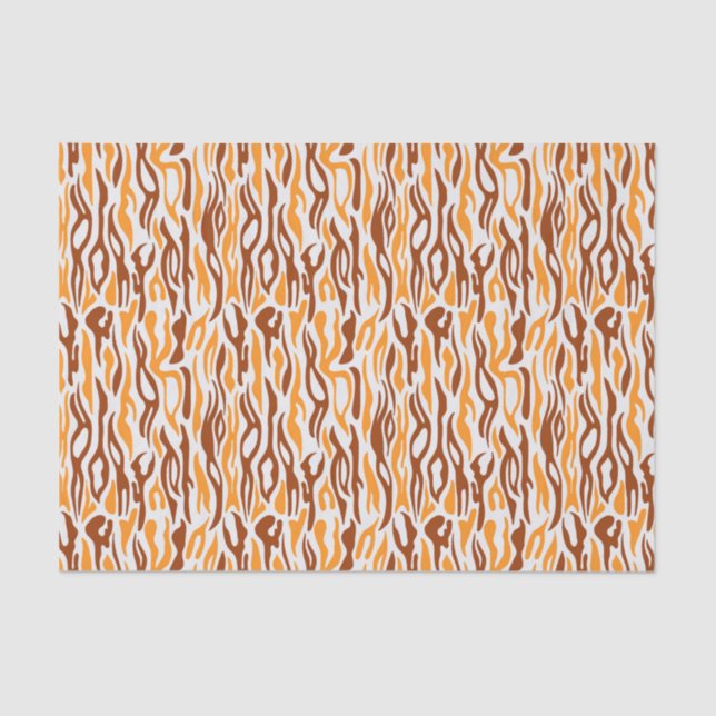 Papier Mousseline Motif Abstrait Tiger Stripes (Recto)