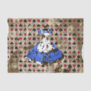 Papier Mousseline Motif affligé d'Alice du pays des merveilles