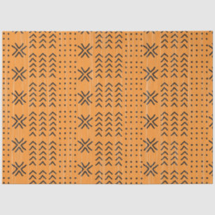 Papier Mousseline Motif africain de la moisissure orange moderne