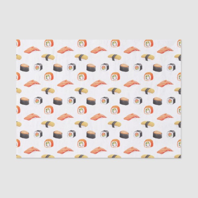 Papier Mousseline Motif alimentaire japonais Sushi (Recto)