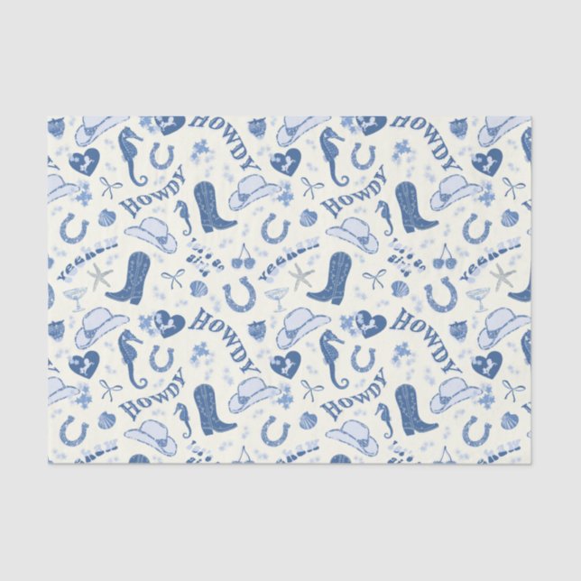 Papier Mousseline Motif amusant de club de Bach Cowgirl côtière (Recto)