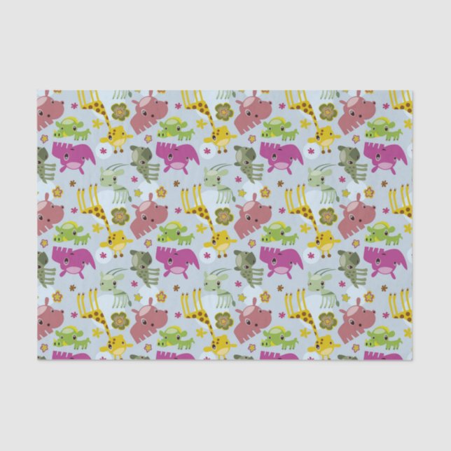 Papier Mousseline motif animal de safari (Recto)