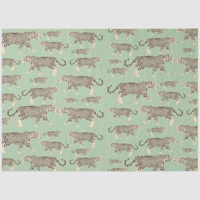 Papier Mousseline Motif animal Jungle Jaguar (Recto)