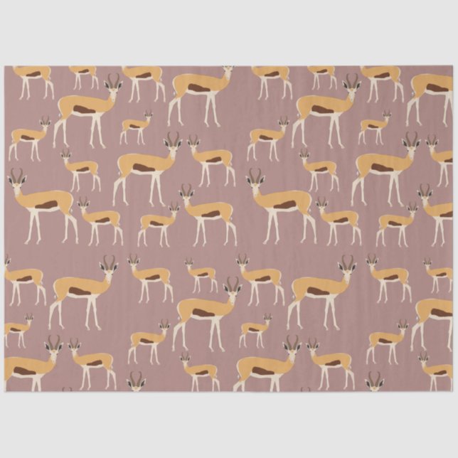 Papier Mousseline Motif animal sauvage d'Antelope (Recto)