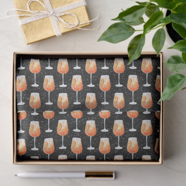 Papier Mousseline Motif Aperol Spritz (Cadeau)