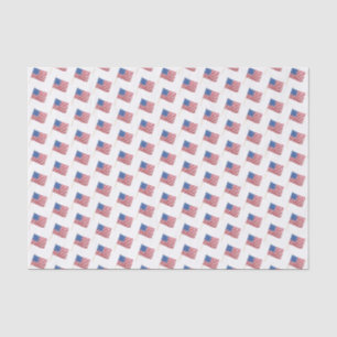 Papier Mousseline Motif aquarelle du drapeau américain du 4 juillet