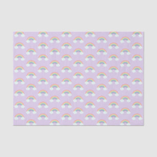 Papier Mousseline Motif arc-en-ciel et nuages