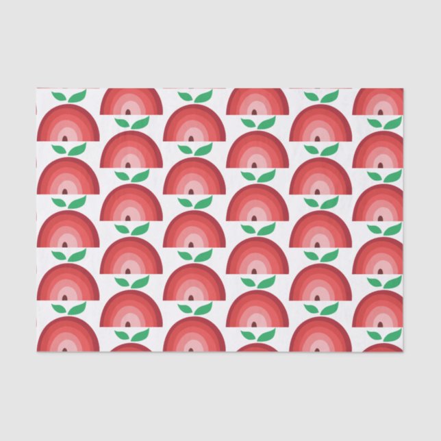Papier Mousseline Motif arc-en-ciel Red Apple (Recto)