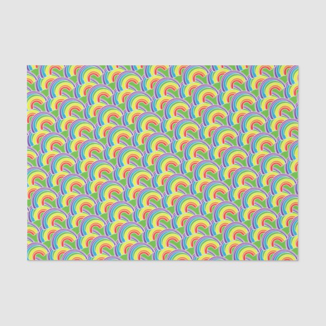 Papier Mousseline Motif arc-en-ciel super (Recto)