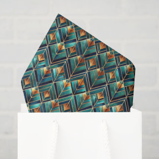 Papier Mousseline Motif Art Déco carrelé