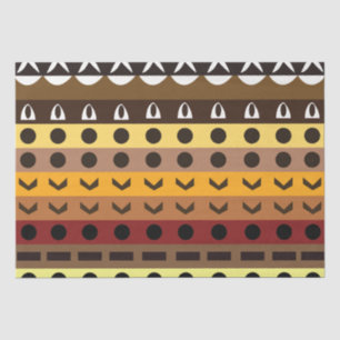 Papier Mousseline Motif Art Déco Tribal Coloré