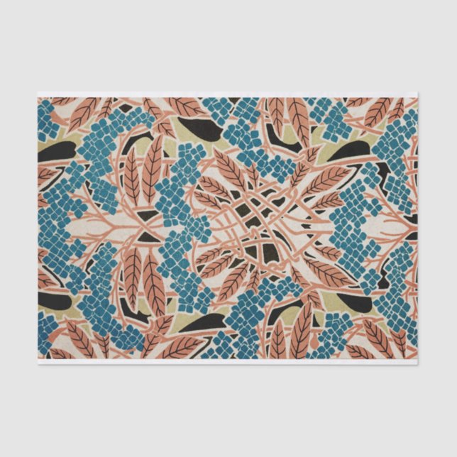 Papier Mousseline Motif Art Nouveau #12 (Recto)