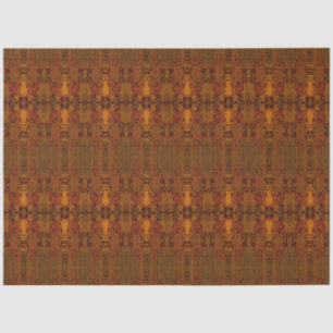Papier Mousseline Motif artistique orange rouille tribal occidental 
