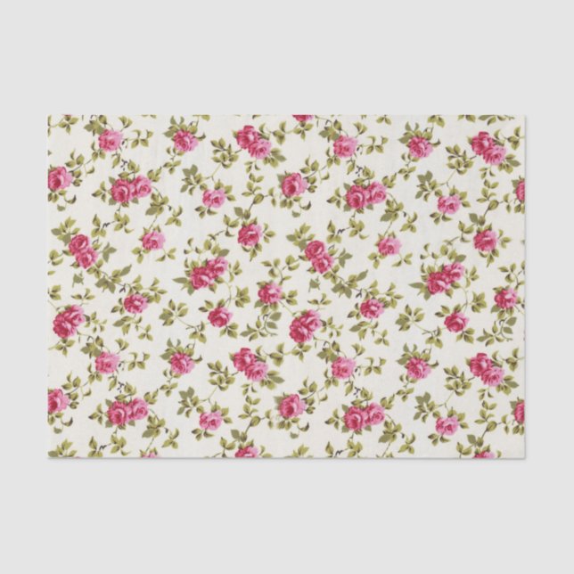 Papier Mousseline Motif assez rose Girly d'impression florale (Recto)