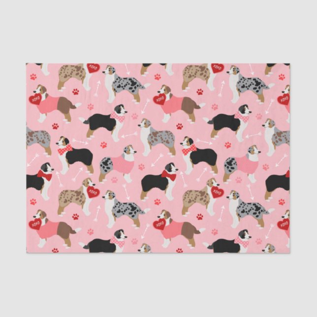 Papier Mousseline Motif australien Shepherd Valentine (Recto)