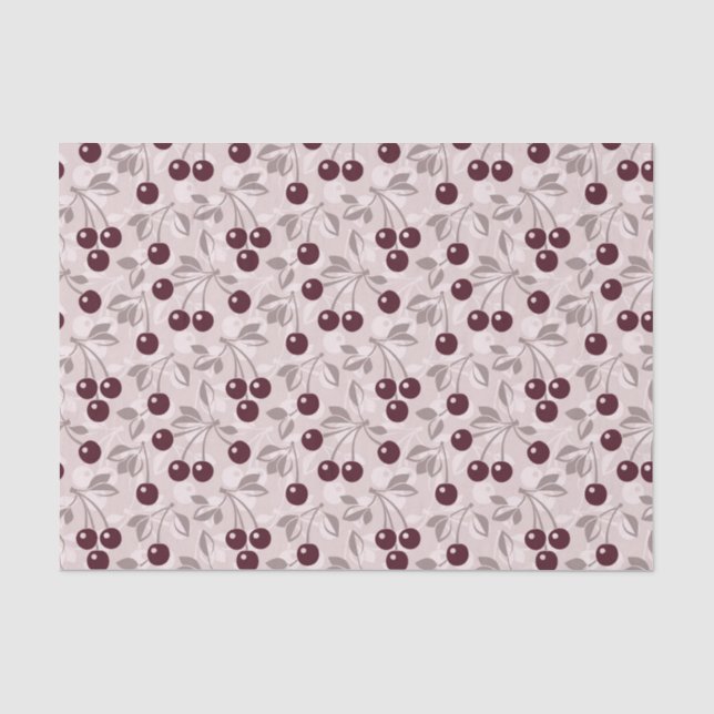 Papier Mousseline Motif aux cerises 2 (Recto)