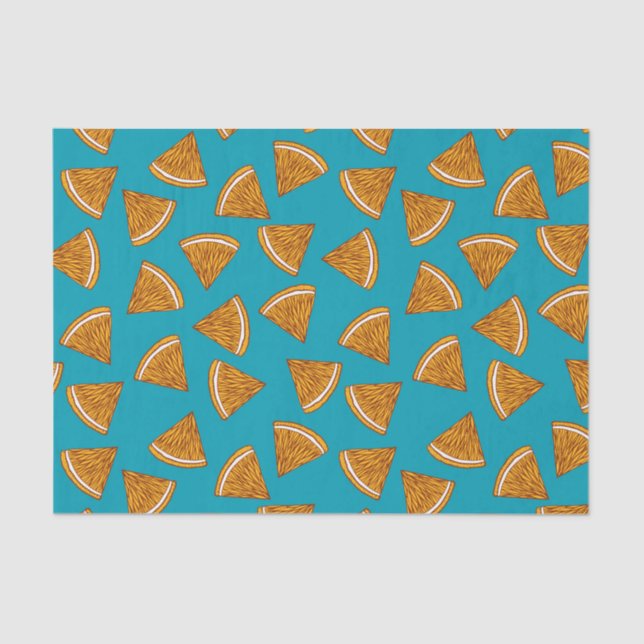Papier Mousseline Motif avec coin orange (Recto)