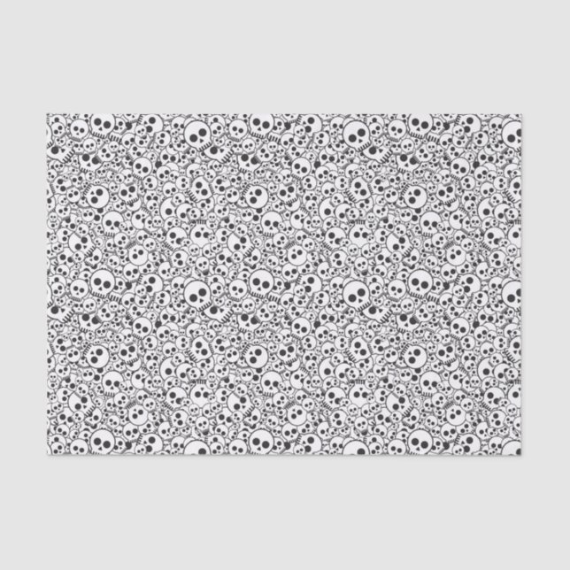 Papier Mousseline Motif avec des crânes (Recto)