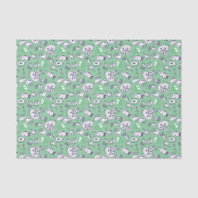 Papier Mousseline Motif avec la nourriture (Recto)