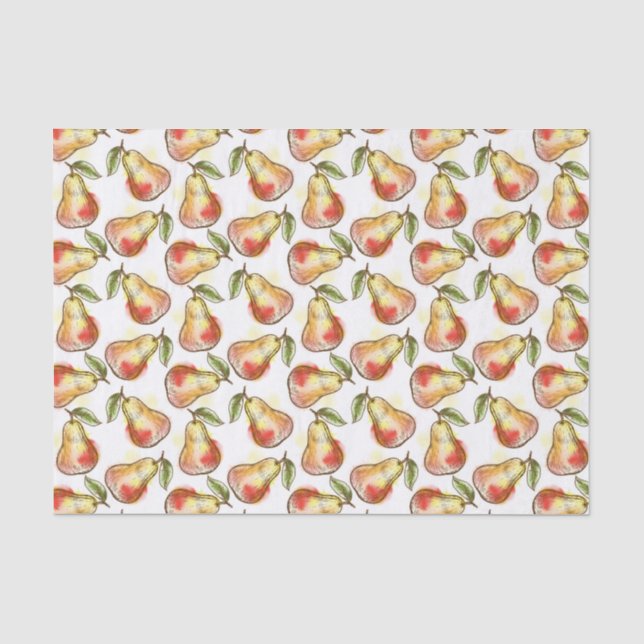 Papier Mousseline Motif avec la poire (Recto)
