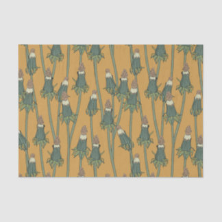 Papier Mousseline Motif avec pandelion non ouvert