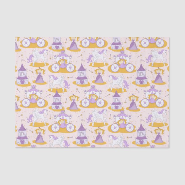 Papier Mousseline motif avec une princesse (Recto)