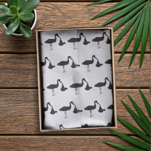 Papier Mousseline Motif baby shower noir et blanc Stork